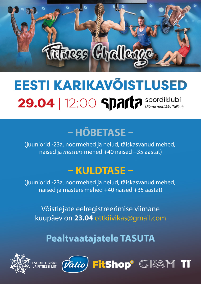 EESTI KARIKAVÕISTLUSED FITNESS CHALLENGES 2023 Eesti Kulturismi ja